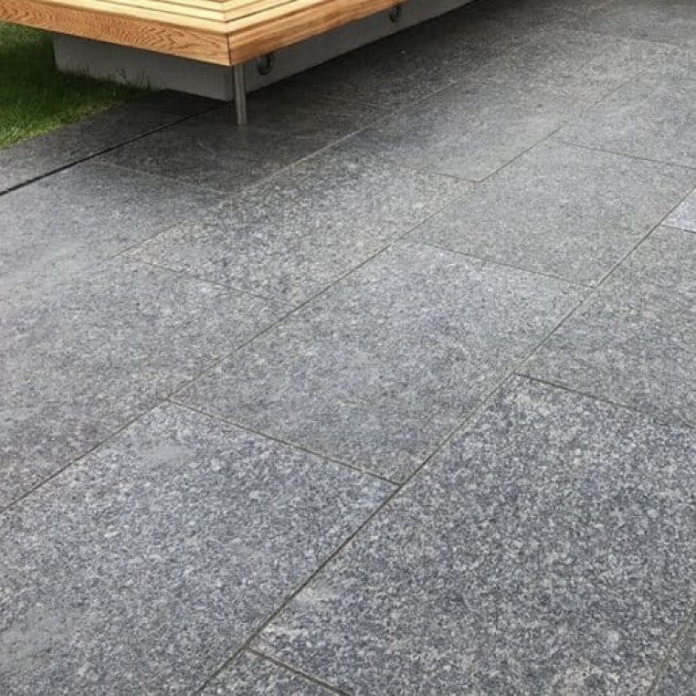 Kotah Black Handcut Edge Granite Paving Slabs