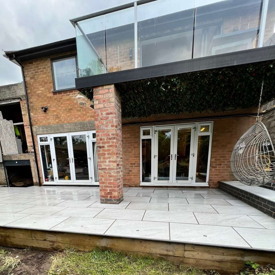 Anthracite Light Grey 16mm Outdoor Porcelain Paving - 900 x 600