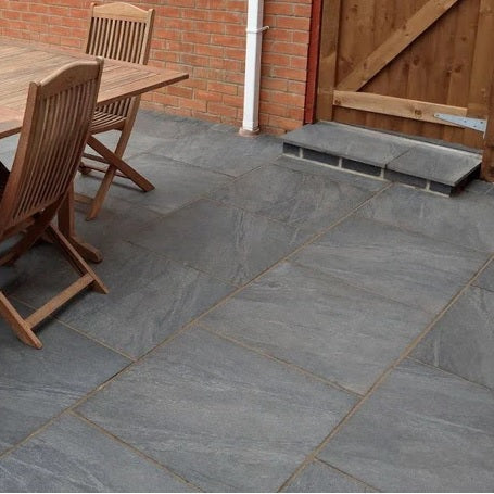 Anthracite Black 20mm Outdoor Porcelain Paving - 600 x 600