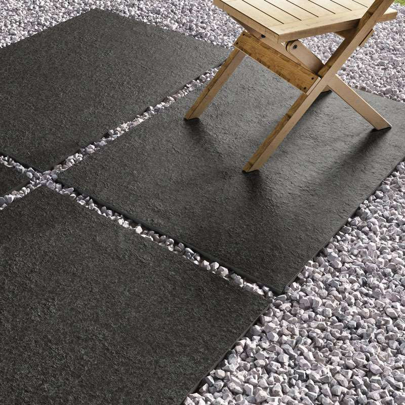 Basalt Black 20mm Outdoor Porcelain Paving - 900 x 600