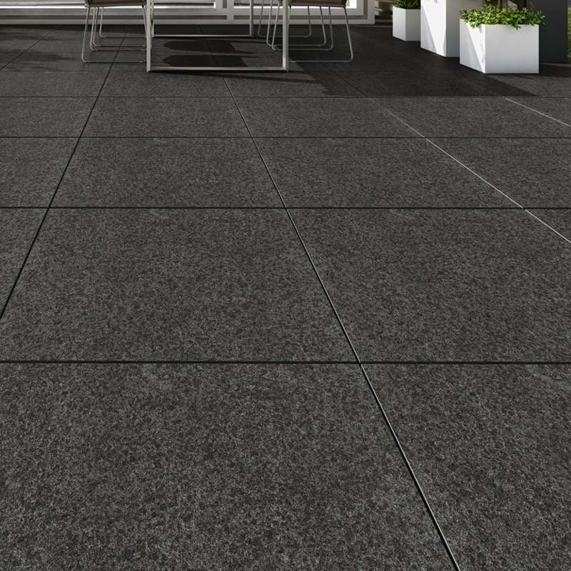 Basalt Black 20mm Outdoor Porcelain Paving - 900 x 600