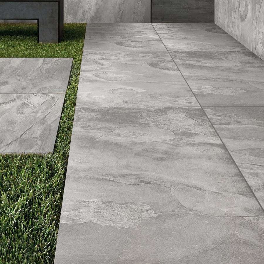 Beside Grey 20mm Outdoor Porcelain Paving - 900 x 600