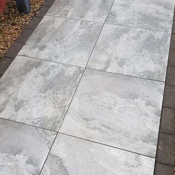 Beside Grey 20mm Outdoor Porcelain Paving - 900 x 600
