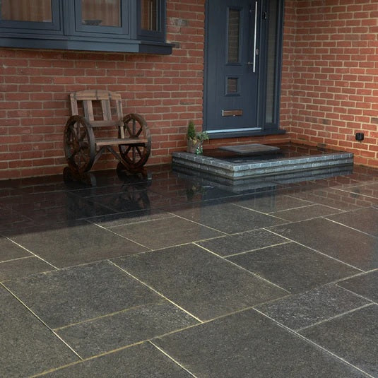 Blue Black Granite Paving - Patio Packs