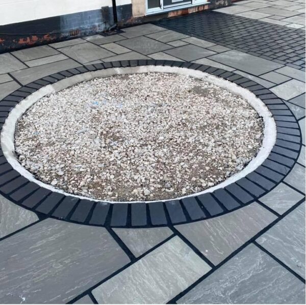 Black Limestone Cobbles Slabs