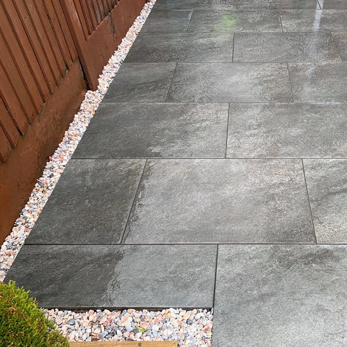 Brazilian Black Slate 20mm Outdoor Porcelain Paving - 900 x 600