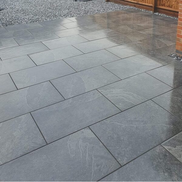 Brazilian Black Slate 20mm Outdoor Porcelain Paving - 900 x 600
