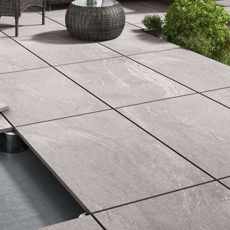 Earthcore Espirit Grey 20mm Outdoor Porcelain Paving - 600 x 600