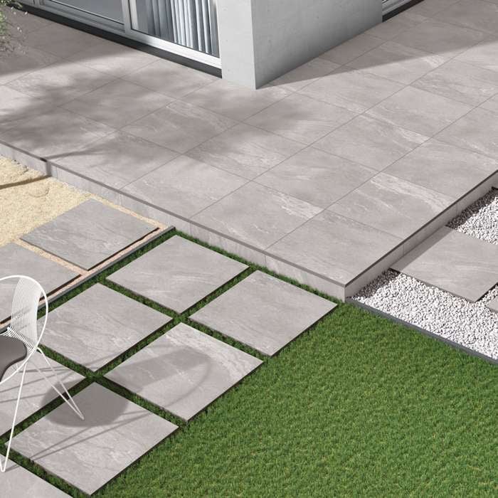 Earthcore Espirit Grey 20mm Outdoor Porcelain Paving - 600 x 600