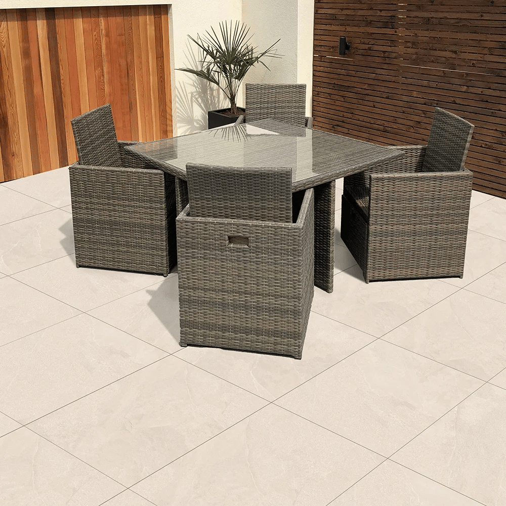 Getafe Beige 20mm Outdoor Porcelain Paving - 900 x 600