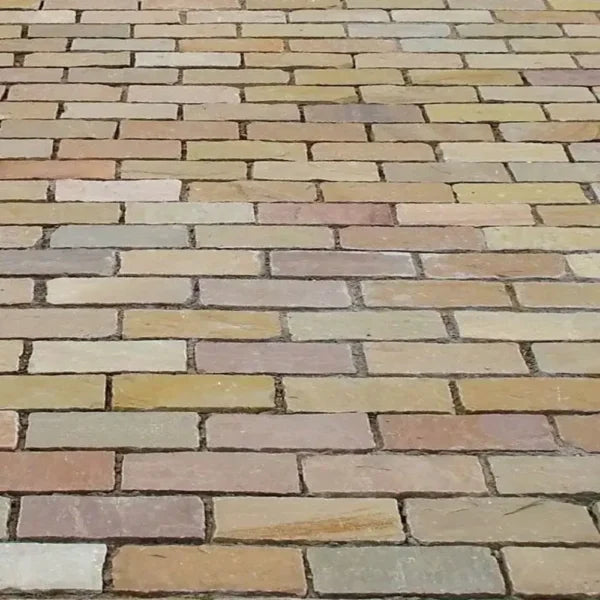 Raj Green Cobbles Slabs