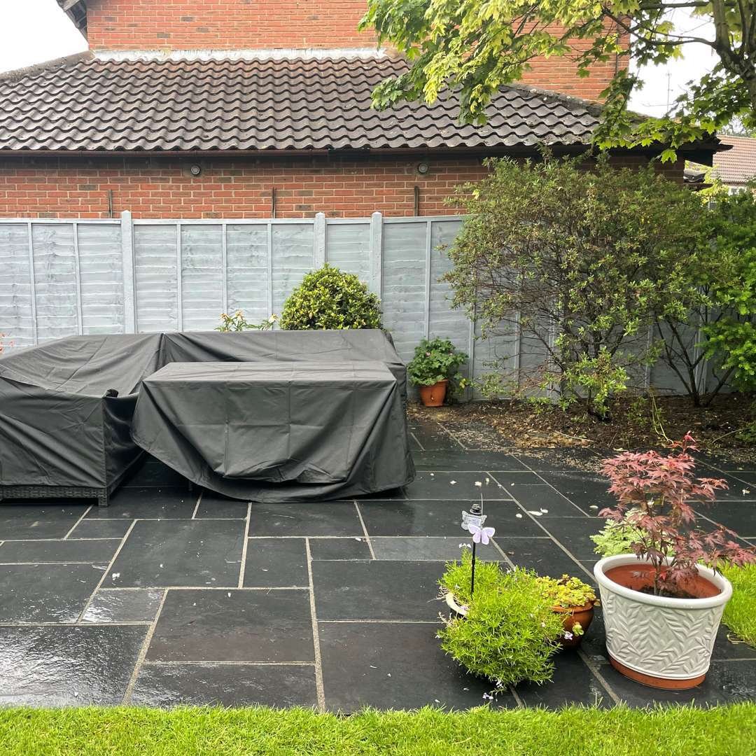 Kotah Black Handcut Edge Limestone Paving Slabs