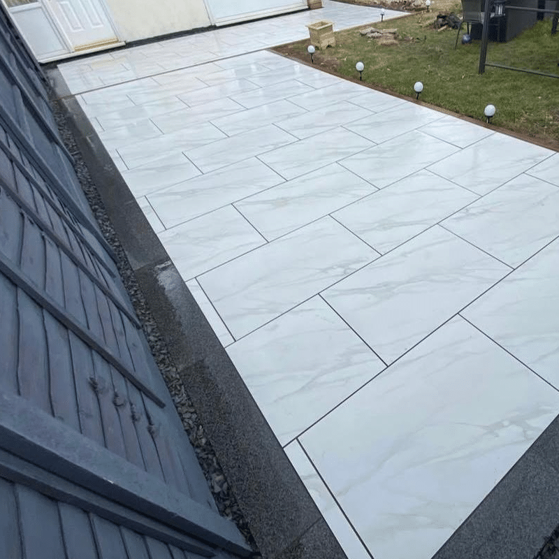 Statuario 20mm Outdoor Porcelain Paving - 900 x 600
