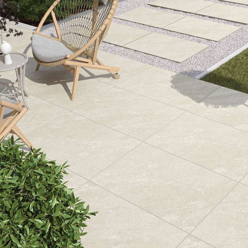 Quartz White 20mm Outdoor Porcelain Paving - Patio Packs