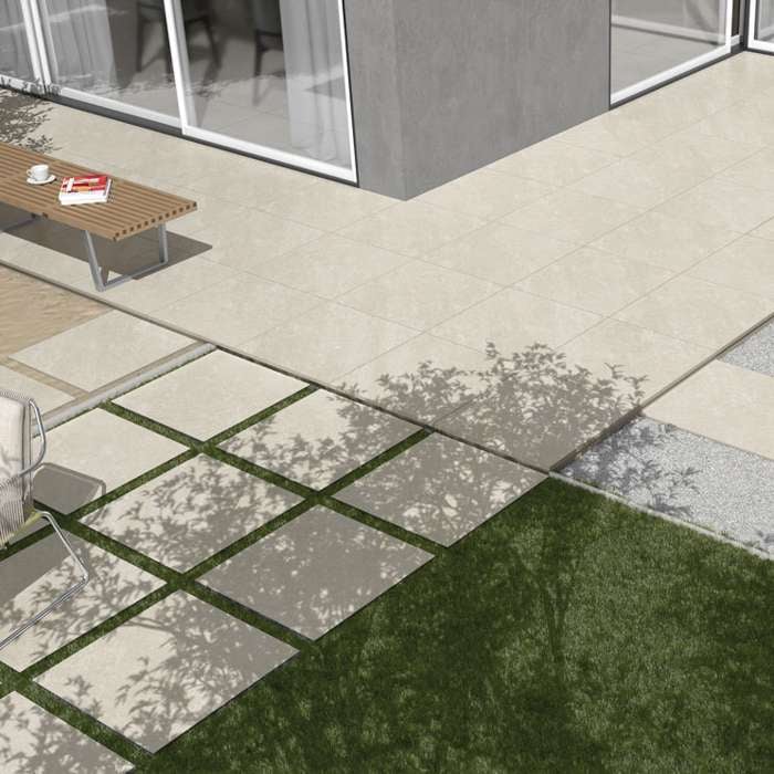 Quartz White 20mm Outdoor Porcelain Paving - Patio Packs
