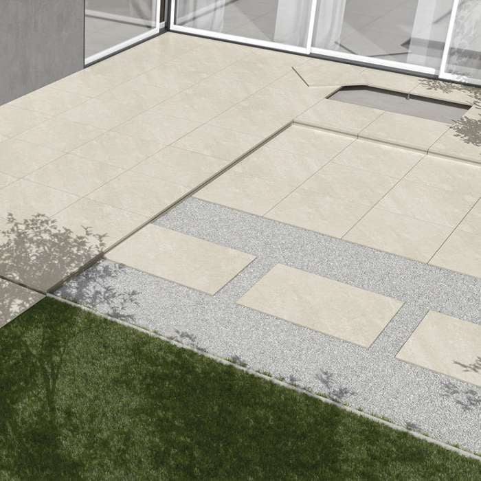 Quartz White 16mm Outdoor Porcelain Paving - 900 x 600