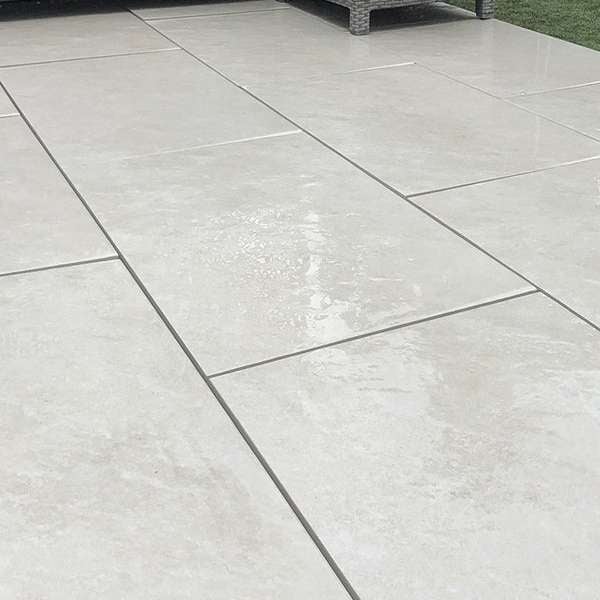 Quartz White 20mm Outdoor Porcelain Paving - Patio Packs