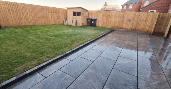 Sagar Black 20mm Outdoor Porcelain Paving - 900 x 600