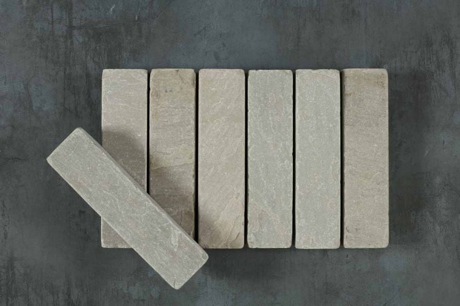 Kandla Grey Tumbled Herringbone Pavers Slabs