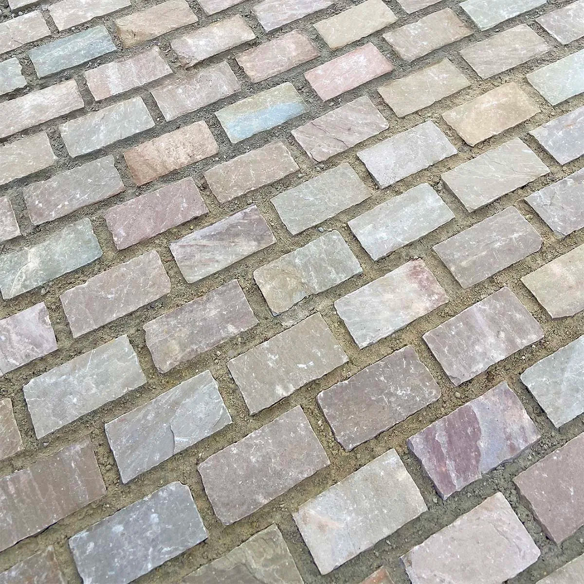 Raj Green Cobbles Slabs