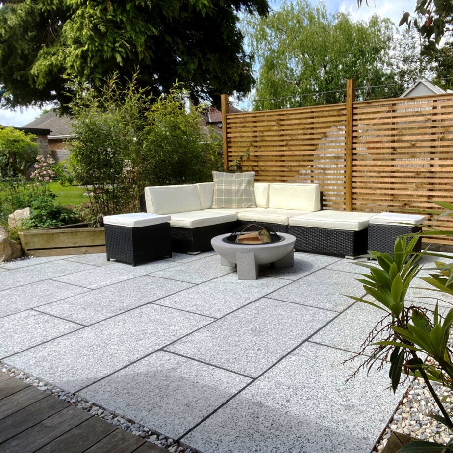 Silver Grey Granite Sawn Edges Paving Slabs