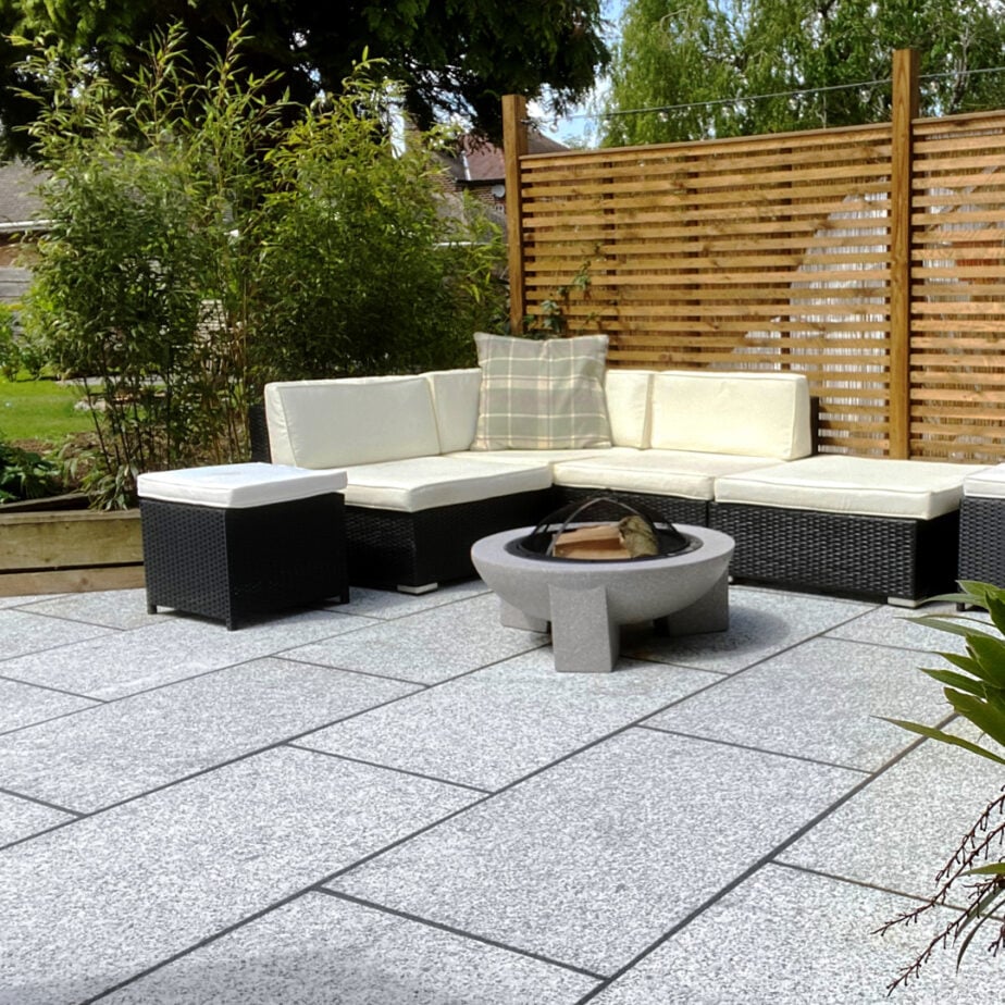 Silver Grey Granite Sawn Edges Paving Slabs