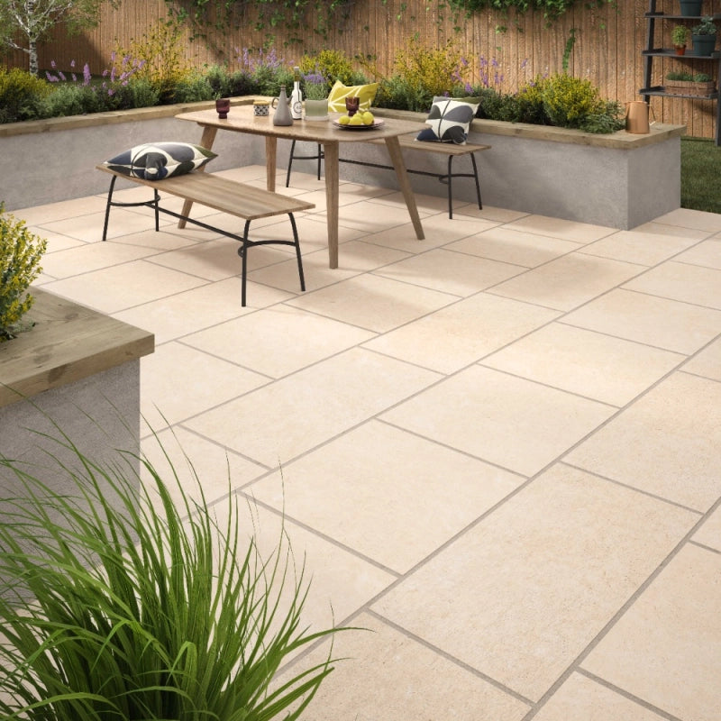 County Crema 20mm Outdoor Porcelain Paving - 900 x 600