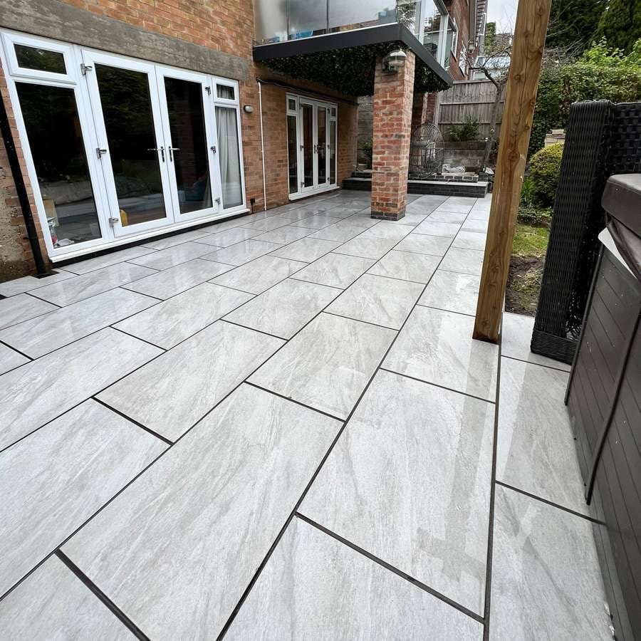Anthracite Light Grey 16mm Outdoor Porcelain Paving - 900 x 600
