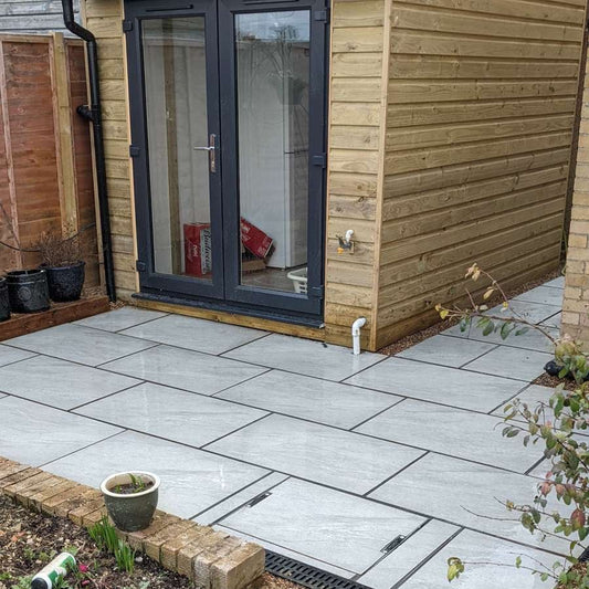 Anthracite Light Grey 16mm Outdoor Porcelain Paving - 900 x 600