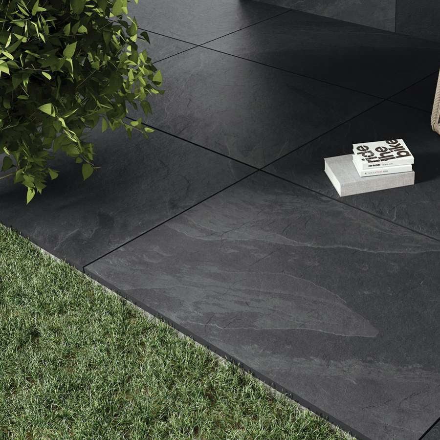 Brazilian Black 16mm Outdoor Porcelain Paving - 900 x 600