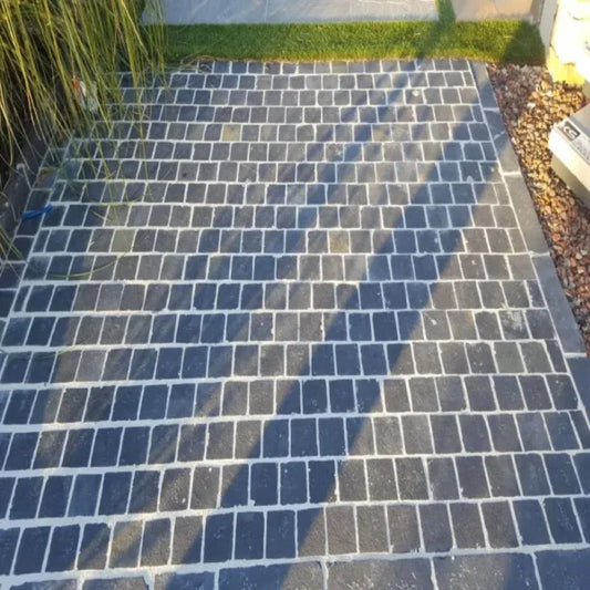Black Limestone Cobbles Slabs
