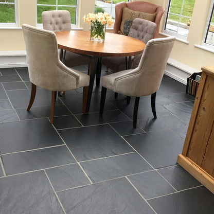 Indian Black Slate Paving Slabs