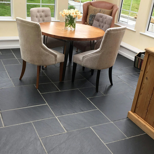 Indian Black Slate Paving Slabs