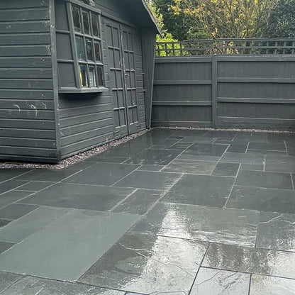 Indian Black Slate Paving Slabs