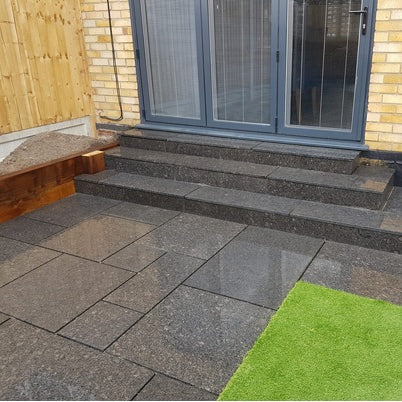 Blue Black Granite Paving - Patio Packs