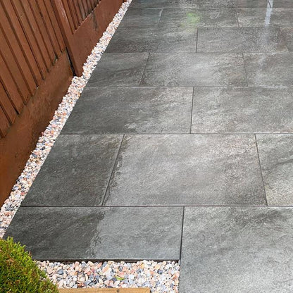 Brazilian Black Slate 20mm Outdoor Porcelain Paving - 900 x 600