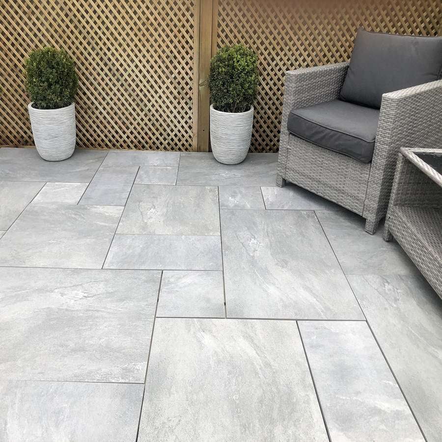Earthcore Espirit Grey 20mm Outdoor Porcelain Paving - Patio Packs