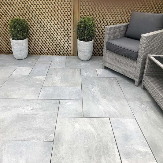 Earthcore Espirit Grey 20mm Outdoor Porcelain Paving - Patio Packs