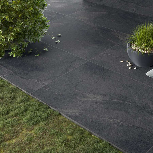 Earthcore Espirit Black 20mm Outdoor Porcelain Paving - 900 x 600