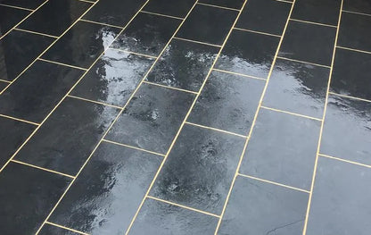 Kotah Black Sawn Edge Granite Paving Slabs