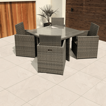 Getafe Beige 20mm Outdoor Porcelain Paving - 900 x 600