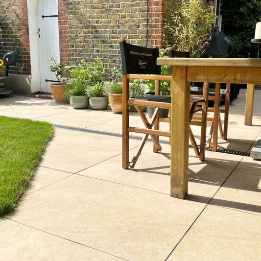 HS Beige 20mm Outdoor Porcelain Paving - 900 x 600