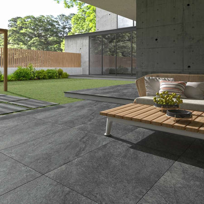 HS Nero 20mm Outdoor Porcelain Paving - 600 x 600