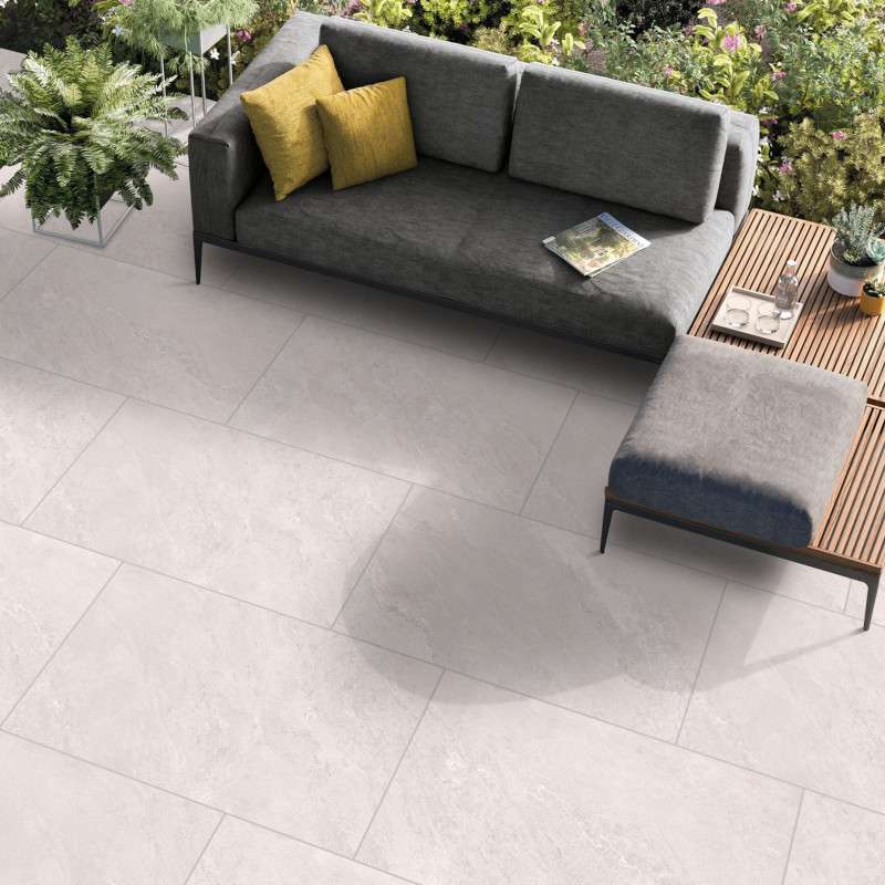 Himalayan White 16mm Outdoor Porcelain Paving - 900 x 600