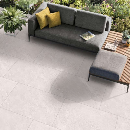 Himalayan White 16mm Outdoor Porcelain Paving - 900 x 600