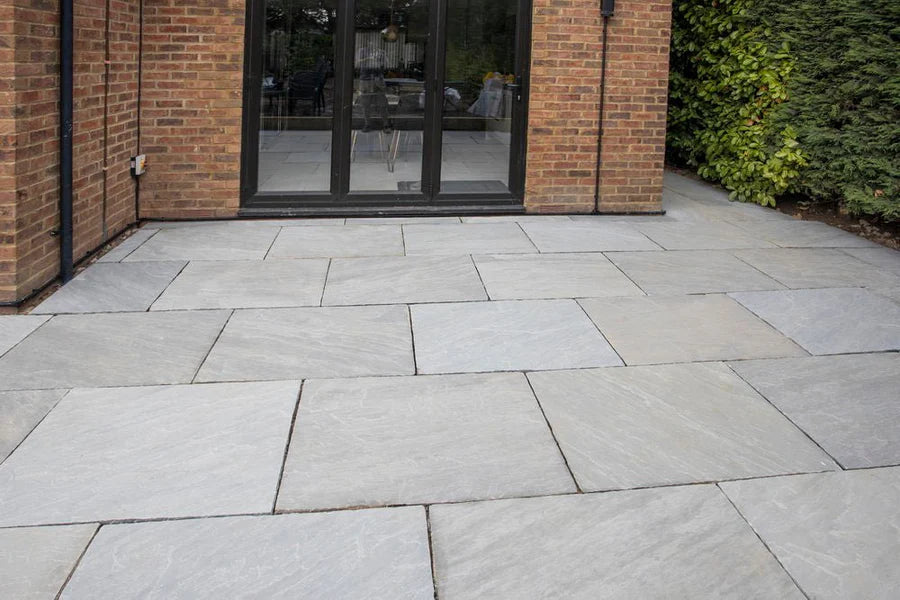 Kandla Grey Sandstone Paving - 600x600