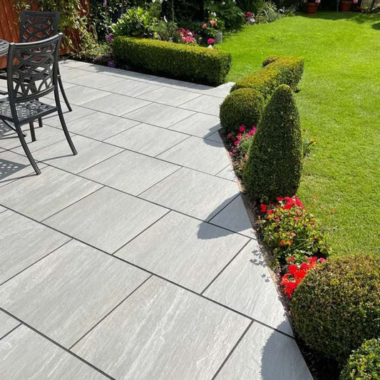 Kandla Grey 20mm Outdoor Porcelain Paving - 600 x 600