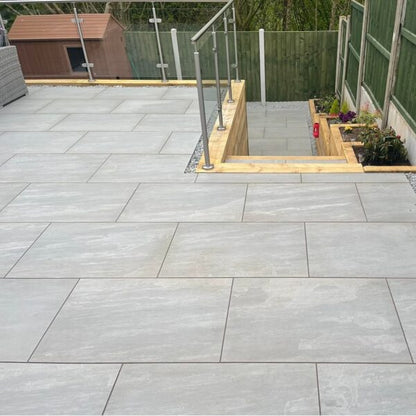 Kandla Grey 20mm Outdoor Porcelain Paving - 900 x 600