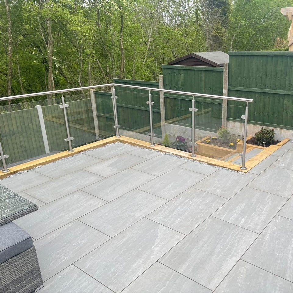 Kandla Grey 20mm Outdoor Porcelain Paving - 900 x 600