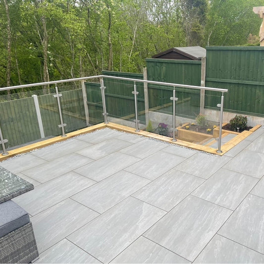 Kandla Grey 20mm Outdoor Porcelain Paving - 900 x 600